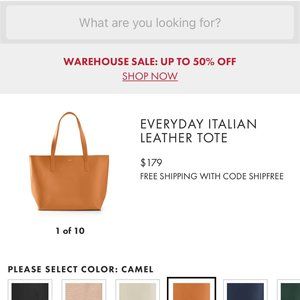 Mark&Graham Everyday Italian Leather Tote